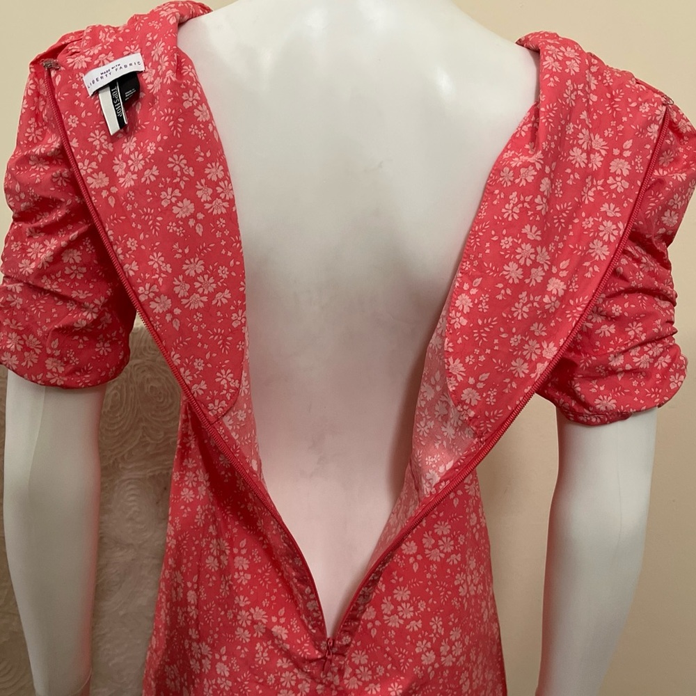 LIBERTY FABRIC x Topshop Pink Floral Cotton Day Cottagecore Country Play Dress 6 - Picture 10 of 10